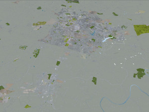Lexington city Kentucky USA 70km 3Dモデル