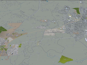 Lexington city Kentucky USA 70km 3Dモデル