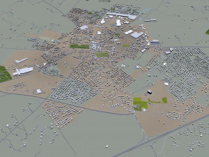 Lexington city Kentucky USA 70km 3D Model