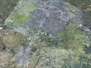 Lexington city Kentucky USA 70km 3D Model