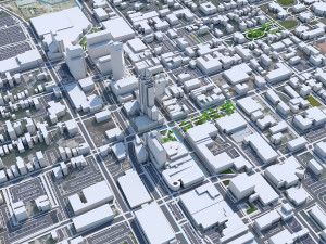 Lexington city Kentucky USA 70km 3Dモデル