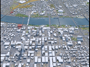 Little Rock city Arkansas USA 40km Modelo 3D