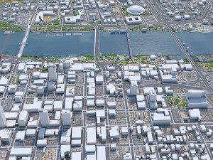 Little Rock city Arkansas USA 40km Modelo 3D