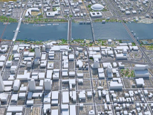 Little Rock city Arkansas USA 40km 3D Model