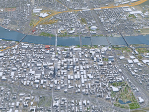 Little Rock city Arkansas USA 40km Modelo 3D