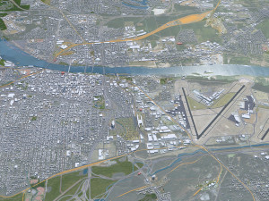 Little Rock city Arkansas USA 40km Modelo 3D