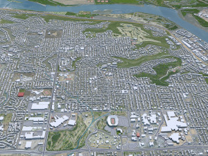 Little Rock city Arkansas USA 40km Modelo 3D