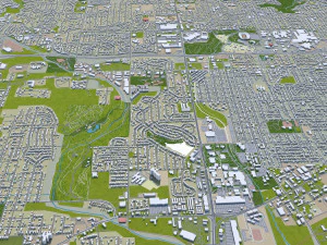 Little Rock city Arkansas USA 40km 3D Model