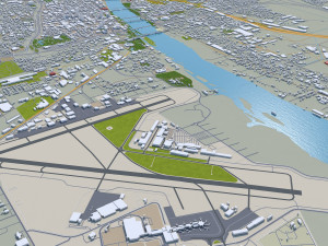 Little Rock city Arkansas USA 40km Modelo 3D