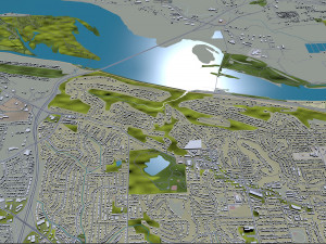 Little Rock city Arkansas USA 40km Modelo 3D
