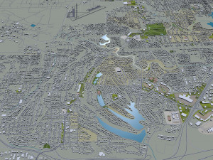 Little Rock city Arkansas USA 40km Modelo 3D