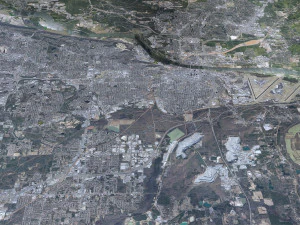 Little Rock city Arkansas USA 40km 3D Model