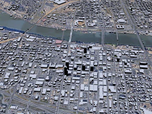 Little Rock city Arkansas USA 40km 3D Model