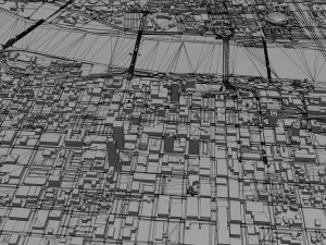Little Rock city Arkansas USA 40km 3D Model