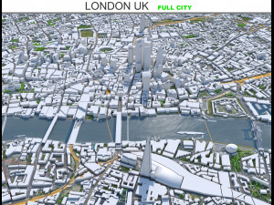 London city UK 100km 3D मॉडल