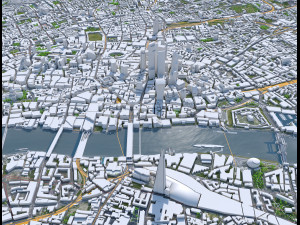London city UK 100km 3D Model