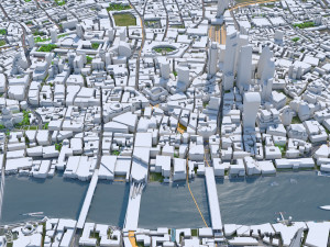 London city UK 100km 3D Model