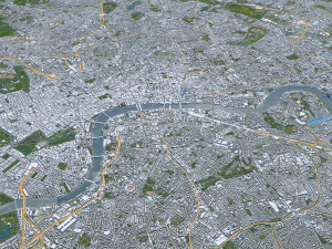 London city UK 100km 3D Model