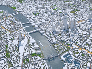 London city UK 100km 3D Model