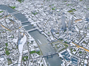 London city UK 100km 3D Model