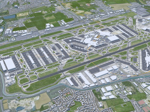 London city UK 100km 3D Model