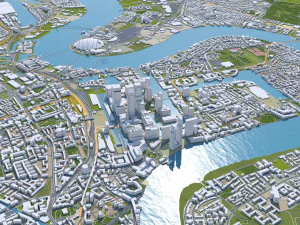 London city UK 100km 3D Model