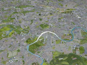 London city UK 100km 3D Model