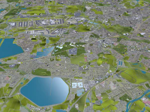 London city UK 100km 3D Model