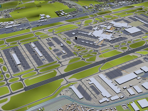 London city UK 100km 3D Model
