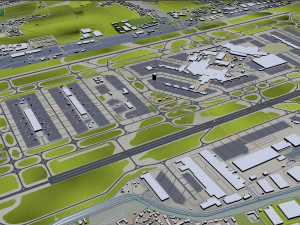 London city UK 100km 3D Model