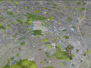 London city UK 100km 3D Model