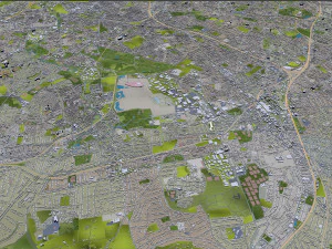 London city UK 100km 3D Model
