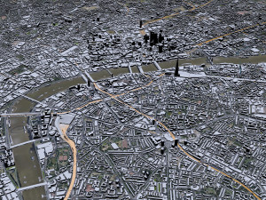 London city UK 100km 3D Model