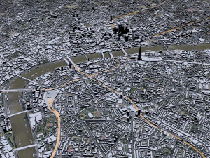 London city UK 100km 3D Model