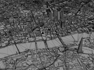 London city UK 100km 3D Model