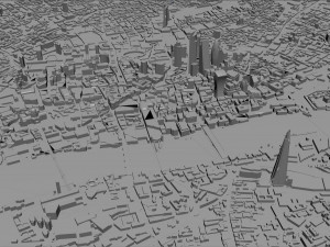 London city UK 100km 3D Model