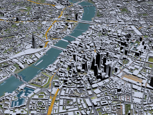 London city UK 100km 3D Model