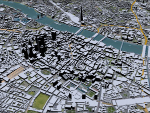 London city UK 100km 3D Model