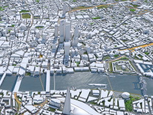 London city UK 100km 3D Model