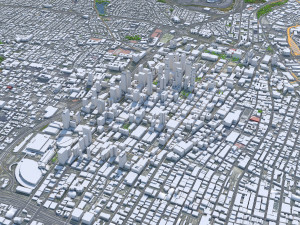 Los Angeles city California USA 100km Model 3D