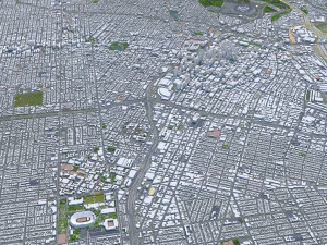 Los Angeles city California USA 100km Model 3D