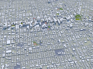Los Angeles city California USA 100km Model 3D