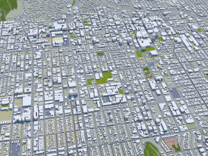 Los Angeles city California USA 100km Model 3D