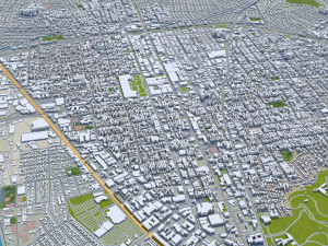 Los Angeles city California USA 100km Model 3D