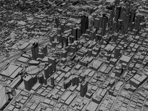Los Angeles city California USA 100km Model 3D