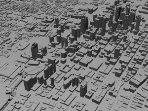 Los Angeles city California USA 100km Model 3D