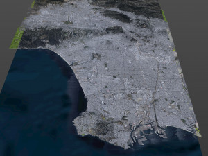 Los Angeles city California USA 100km Model 3D