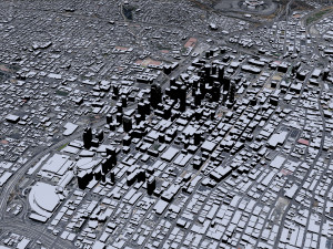 Los Angeles city California USA 100km Model 3D