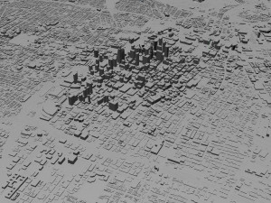 Los Angeles city California USA 100km Model 3D