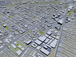 Los Angeles city California USA 100km Model 3D